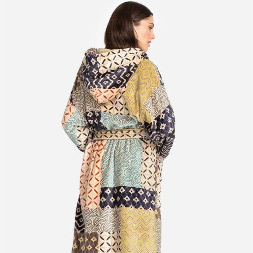 Johnny Was GEO PATCH Cozy Sherpa Robe